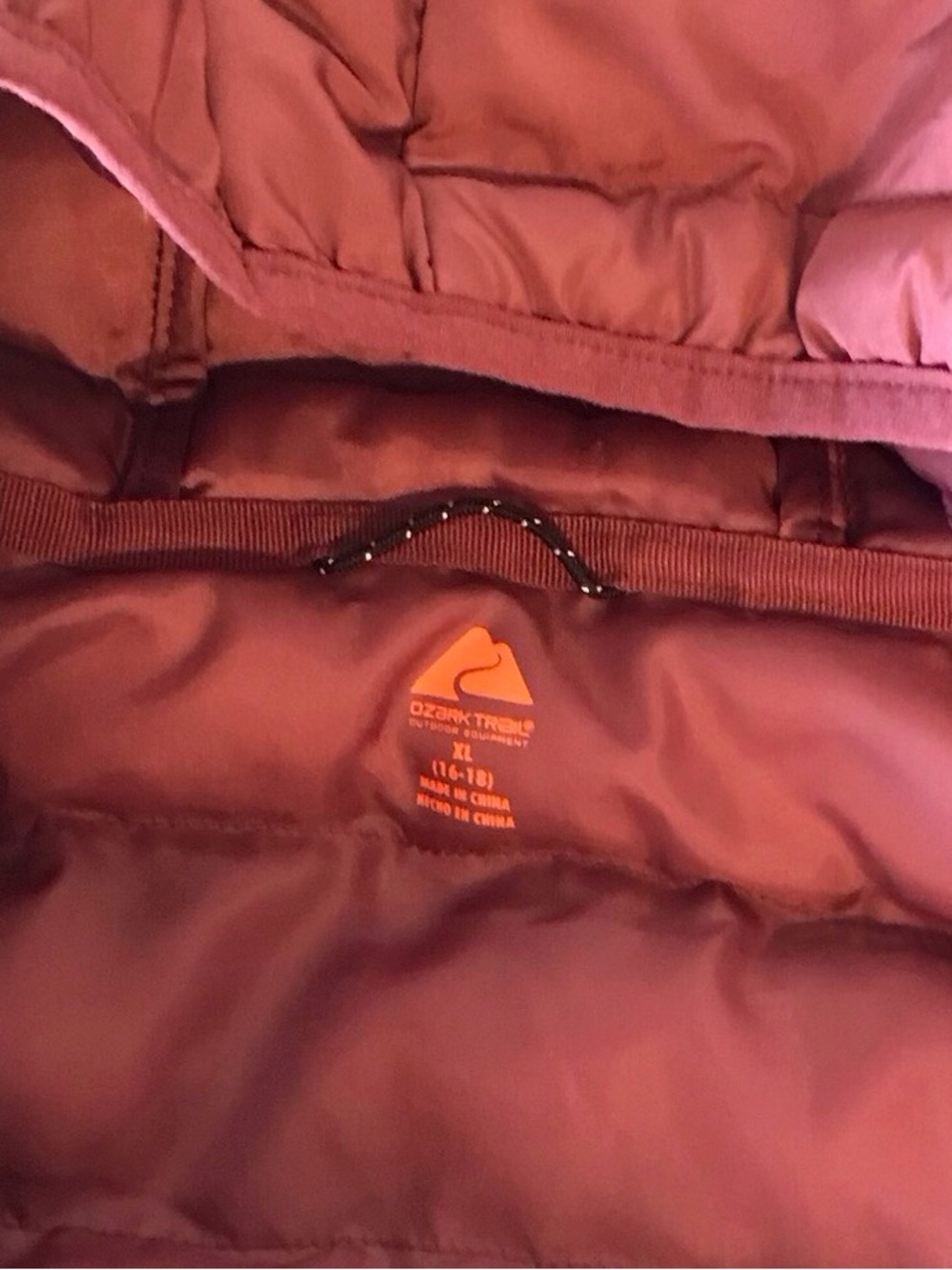 Ozark Trail Women's Hooded Puffer Jacket - Dusty Mauve - Picture 5 of 5